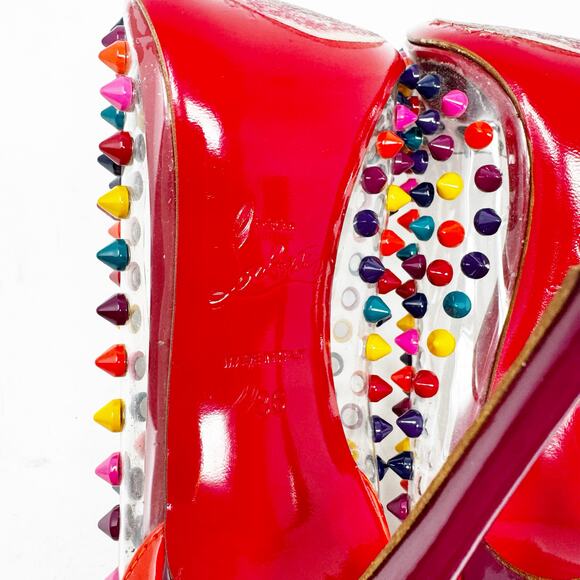 Christian Louboutin So Kate PVC Spiked Pumps EU 36 Multicolor Studded Heels - Picture 6 of 8